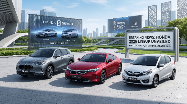 Gebrakan Honda di Tahun 2026: Fokus Mobil Hybrid, Kebangkitan Prelude, hingga Brio yang Makin Mewah